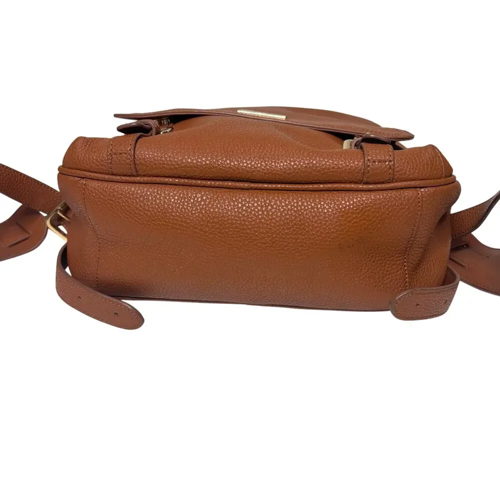 Renwick Camel Leather RFID Protection Backpack